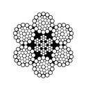 6x36 IWRC EIPS wire rope cross section