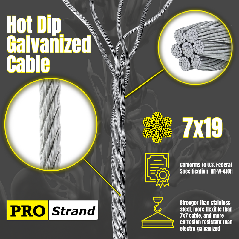 7x19 PRO Strand Galvanized Cable Product Features