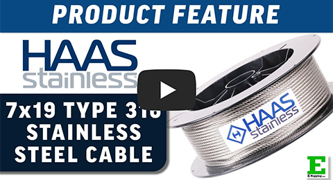 HAAS Stainless 7x19 Type 316 Stainless Steel Cable | E-Rigging Products