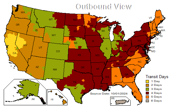 UPS 95765 Transit Map