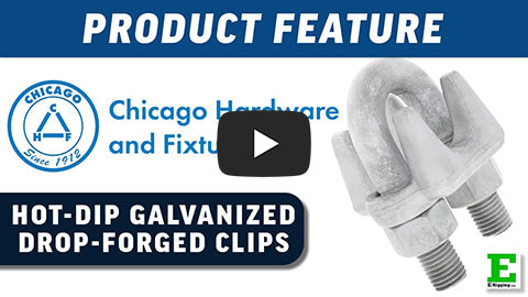 Chicago Hardware Hot Dip Galvanized Drop Forged Clips | E-Rigging Products