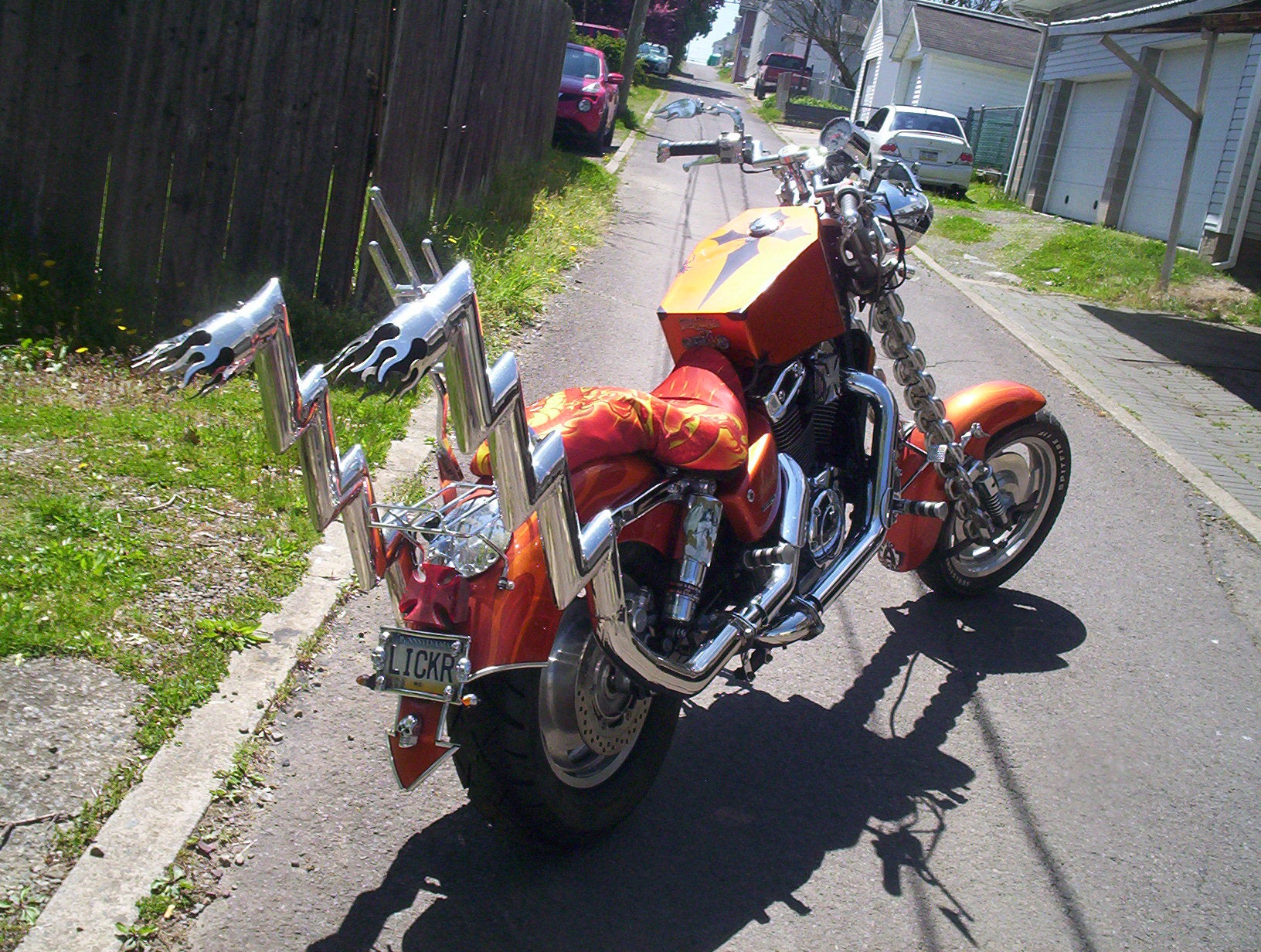 Custom-Chopper-with-Stainless-Steel-Chain-Back-View July 2022
