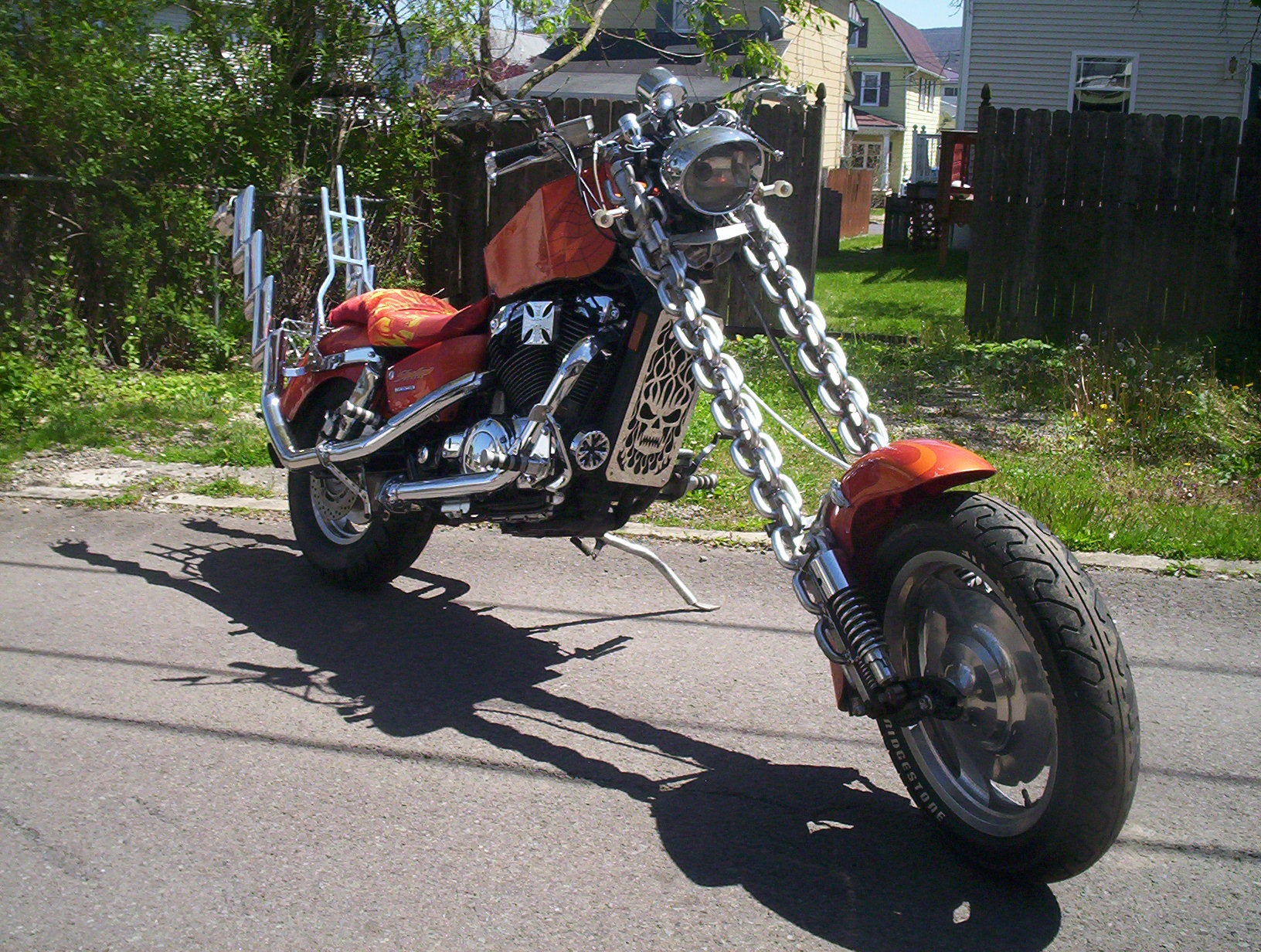 Custom-Chopper-with-Stainless-Steel-Chain-Front-View July 2022