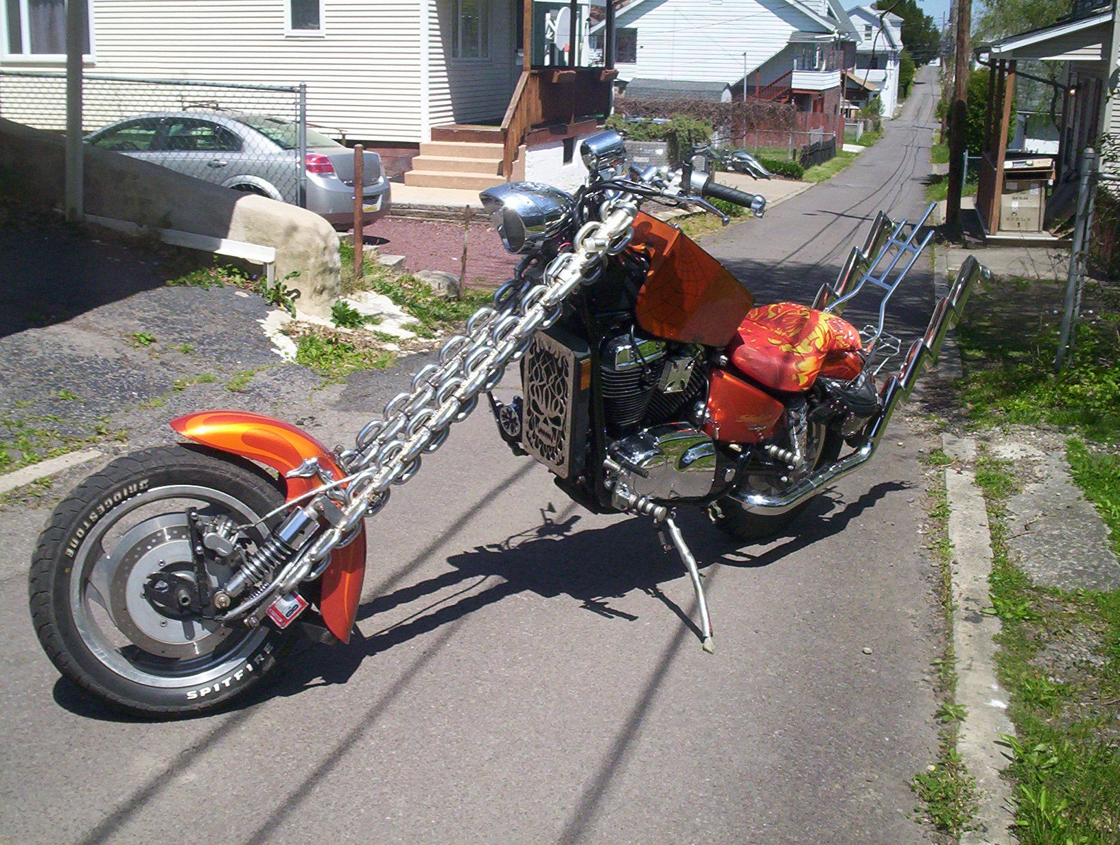 Custom-Chopper-with-Stainless-Steel-Chain-Side-View July 2022
