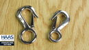 HAAS Stainless Steel Slip Hooks 3/4" and 1-1/8"