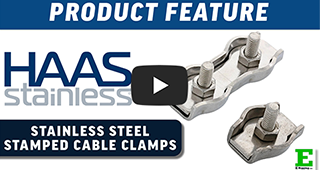 HAAS Stainless Steel Stamped Cable Clamps