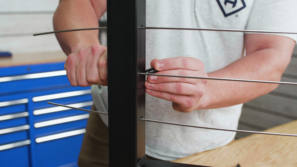 REVO Thru-Post Tensioners in Metal Posts