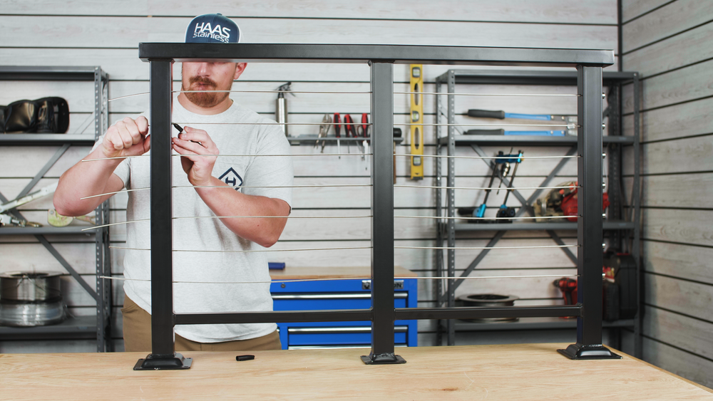 REVO Thru-Post Tensioners in Metal Posts