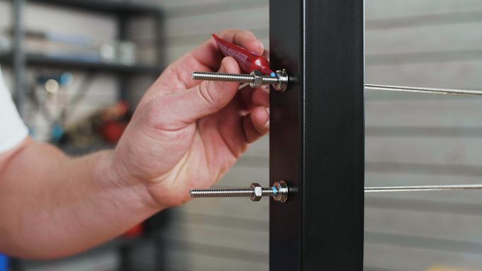 Thru-Post-Tensioners-in-Metal-Posts-put-drop-of-thread-locker-on-stud Thru-Post-Tensioners-in-Metal-Posts-put-drop-of-thread-locker-on-stud