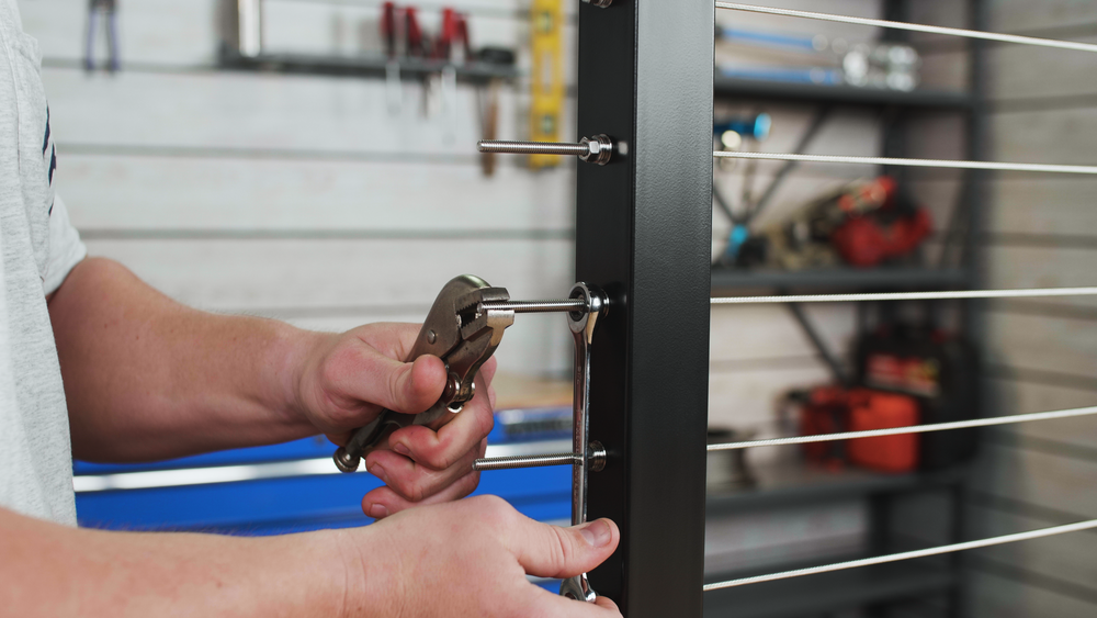 REVO Thru-Post Tensioners in Metal Posts