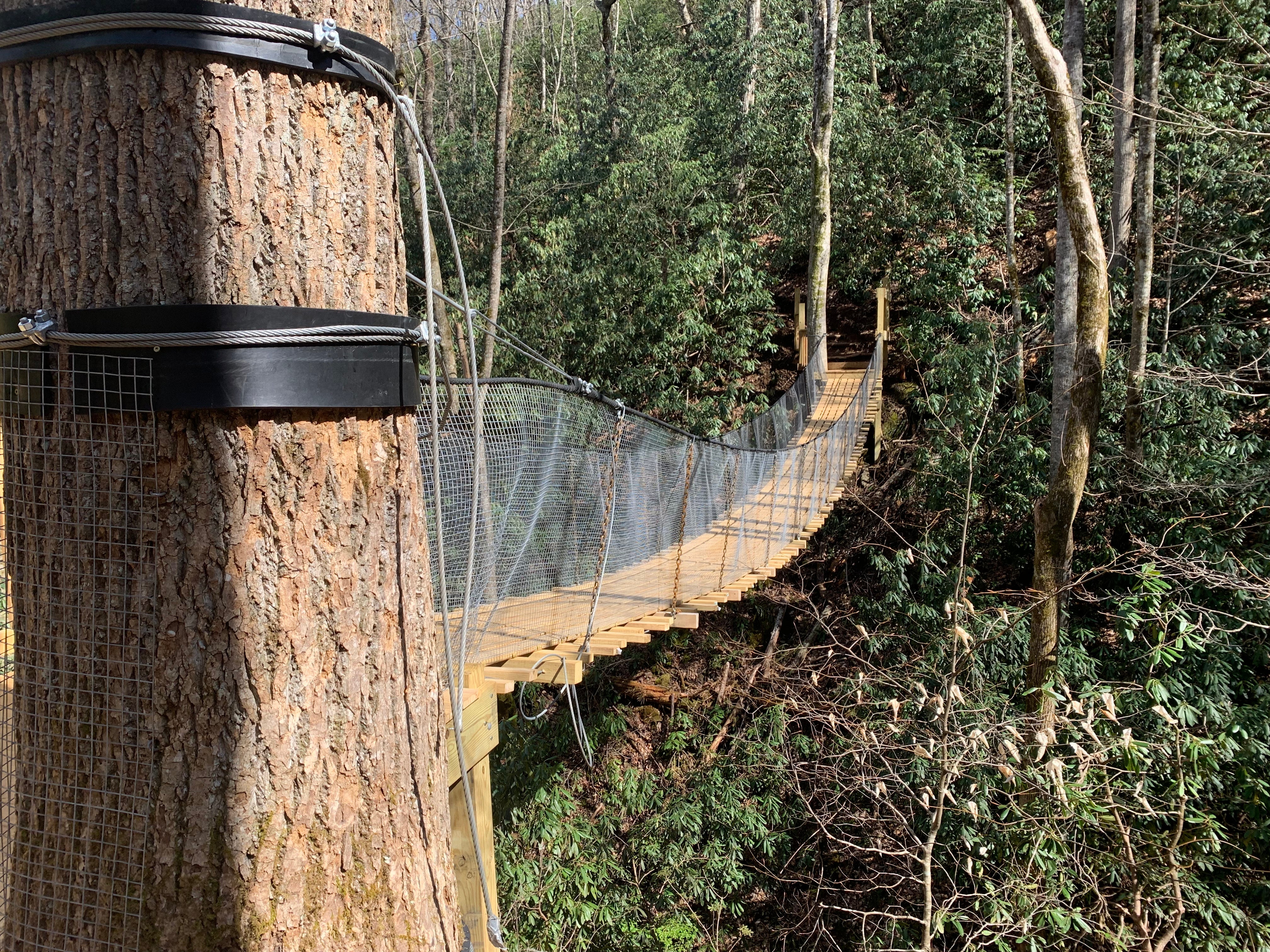 Hot Dip Galvanized Steel Cable suspension bridge tieoff with malleable wire rope clips