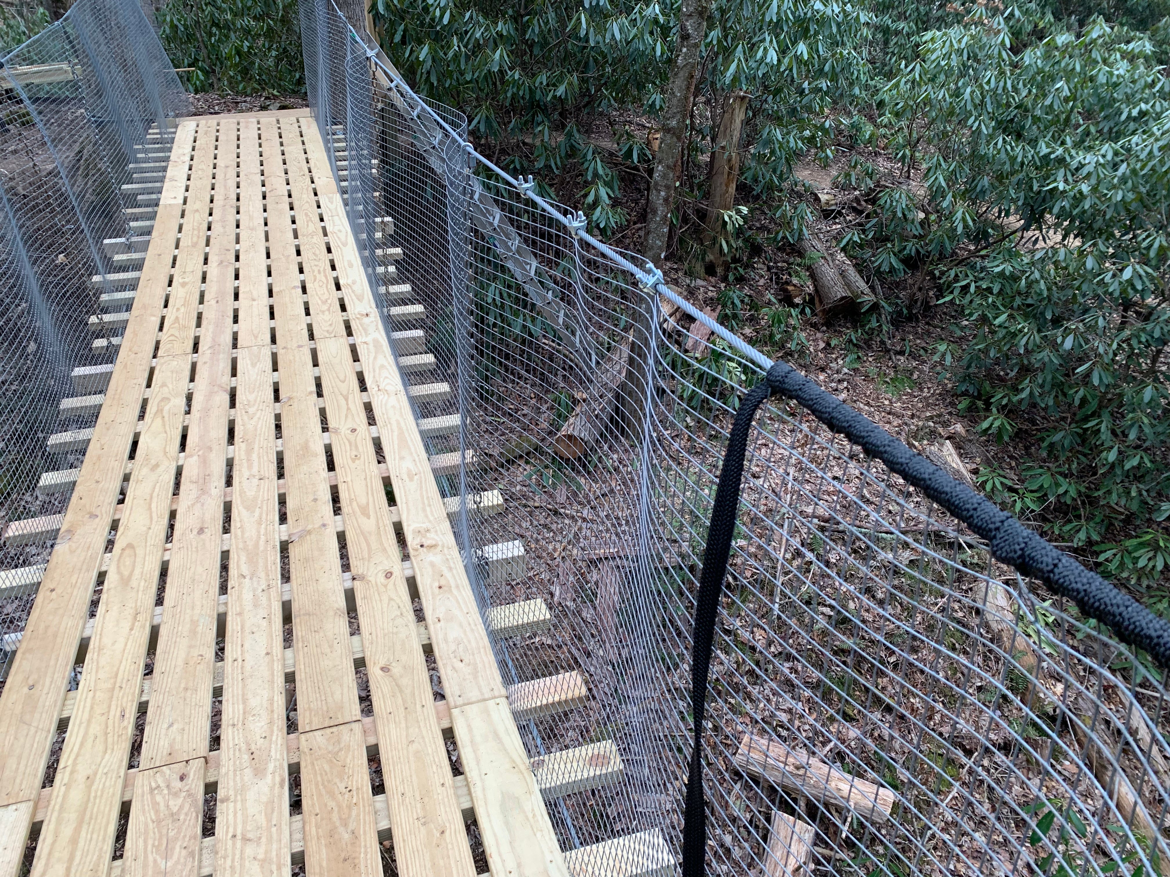 Hot Dip Galvanized Steel Cable suspension bridge with rope clips