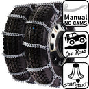 pewag 7mm, Star Stud, Ladder Pattern Tire Chains without Cams - Dual Triples - for Heavy Truck - Pair - USA4249S 7ST