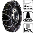 pewag 7mm, starWave, Zig Zag Pattern Tire Chains without Cams - for Light Truck - Pair - USAZZ3227S 7mm