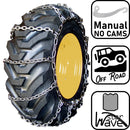 pewag 8.2mm, starWave, Ladder Pattern Tire Chains without Cams - for Heavy Equipment - Pair - USA2615S 8.2mm