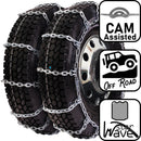 pewag 8.2mm, starWave, Ladder Pattern Tire Chains with Cams - Duals - for Heavy Truck - Pair - USA4448SC 8.2MM