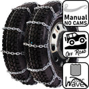pewag 8.2mm, starWave, Ladder Pattern Tire Chains without Cams - Duals - for Heavy Truck - Pair - USA4448S 8.2MM
