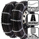 pewag 7mm, starWave, Ladder Pattern Tire Chains without Cams - Duals - for Heavy Truck - Pair - USA4271S