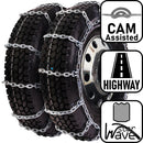 pewag 5.6mm, starWave, Ladder Pattern Tire Chains with Cams - Duals - for Light Truck - Pair - USA4219SC 5.6MM