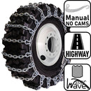 pewag 8.2mm, starWave, Ladder Pattern Tire Chains without Cams - for Skid Steer - Pair - USASSE10165-2