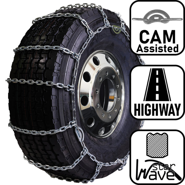 pewag 7mm, starWave, Ladder Pattern Tire Chains with Cams - for Light Truck - Pair - USA3229SC