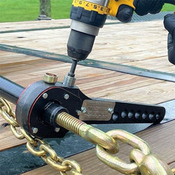 SpeedBinder-Load-Binder-In-Use-with-Drill-Tightening SpeedBinder-Load-Binder-In-Use-with-Drill-Tightening