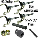 Speedbinders   three   eighths   6600lb   wll   torque   drive   load   binder   blue   trucker   pack   specs