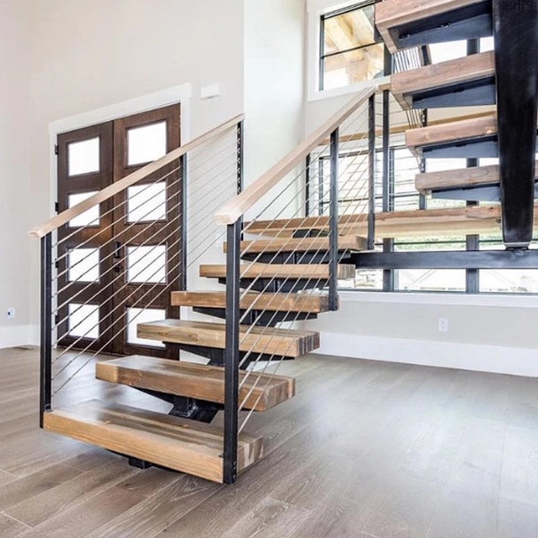 Stairs with cable railing Stairs with cable railing