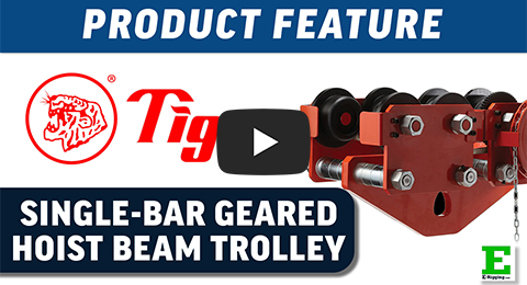 Tiger Lifting Single Bar Geared Hoist Beam Trolley | E-Rigging Products