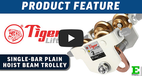 Tiger Lifting Single Bar Plain Hoist Beam Trolleys | E-Rigging Products