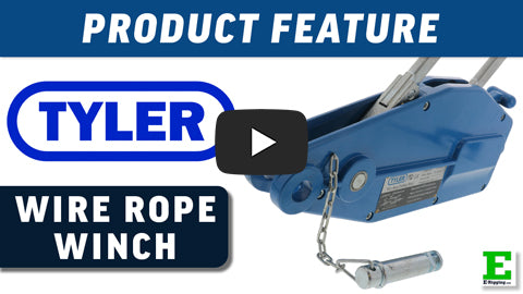 Tyler Tool Aluminum Wire Rope Winch with Cable