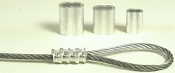 Aluminum Sleeves Swaged onto Hot Dipped Galvanized Cable
