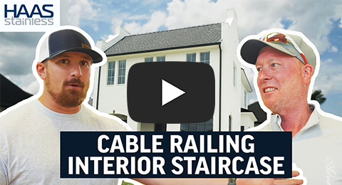 Interior Staircase Cable Railing with Advance Millworks #cablerailthecountry EP1