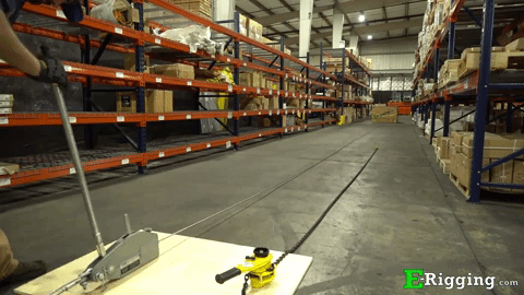 Tyler Tool Manual Cable Winch Pulling a Load Tyler Tool Manual Cable Winch Pulling a Load