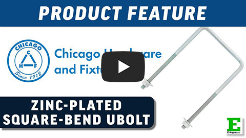 Chicago Hardware Zinc Plated Square Bend U-Bolt | E-Rigging Products