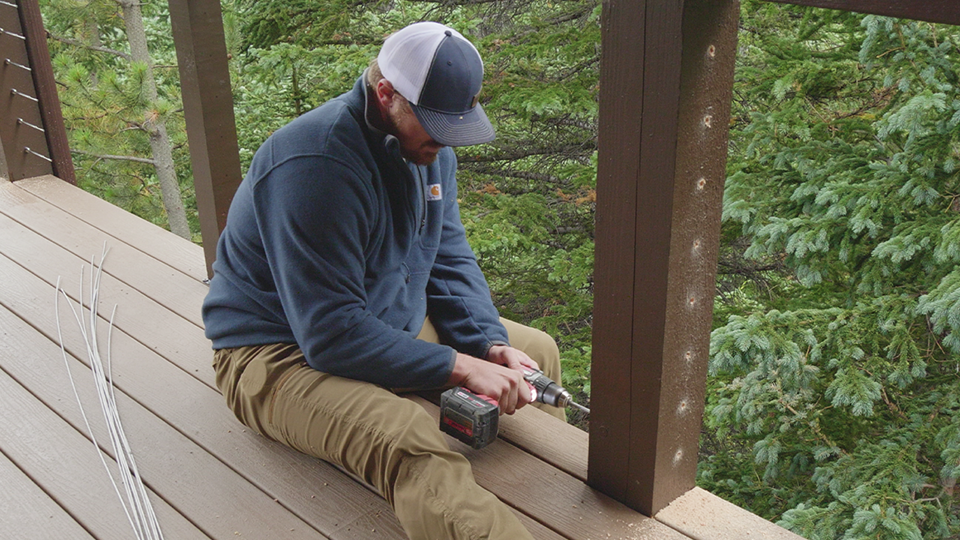 freehand-drilling-holes-cable-railing freehand-drilling-holes-cable-railing