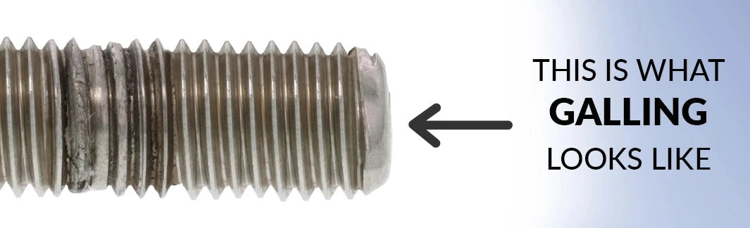 this is what galling in stainless steel looks like image of galling on rigging hardware