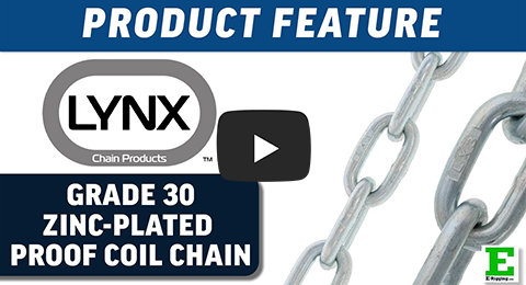Lynx G30 Zinc-Plated Proof Coil Chain | E-Rigging Products