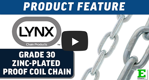 Lynx G30 Zinc-Plated Proof Coil Chain | E-Rigging Products Lynx G30 Zinc-Plated Proof Coil Chain | E-Rigging Products