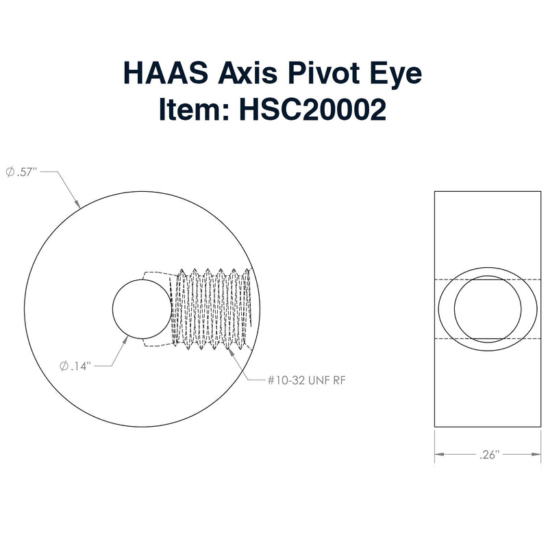 Haas Axis Pivot Eye Specifications 