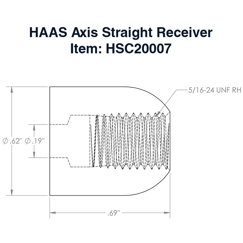 Haas Axis Straight Receiver Specifications 