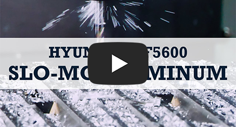 Hyundai KF5600 Mill - Aluminum - Most Satisfying Slo-mo Reverse