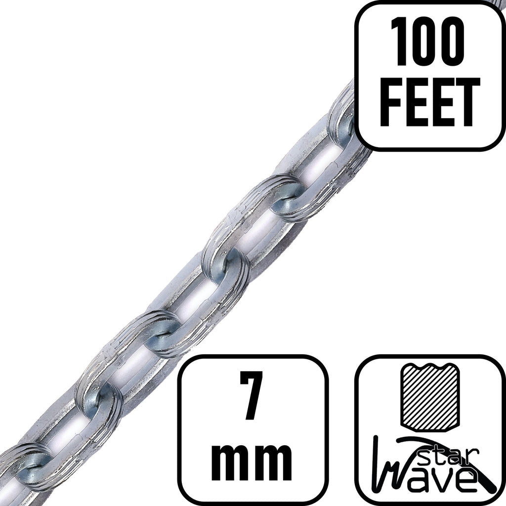 pewag mm x 100 ft Starwave Square Link, Light & Heavy Truck