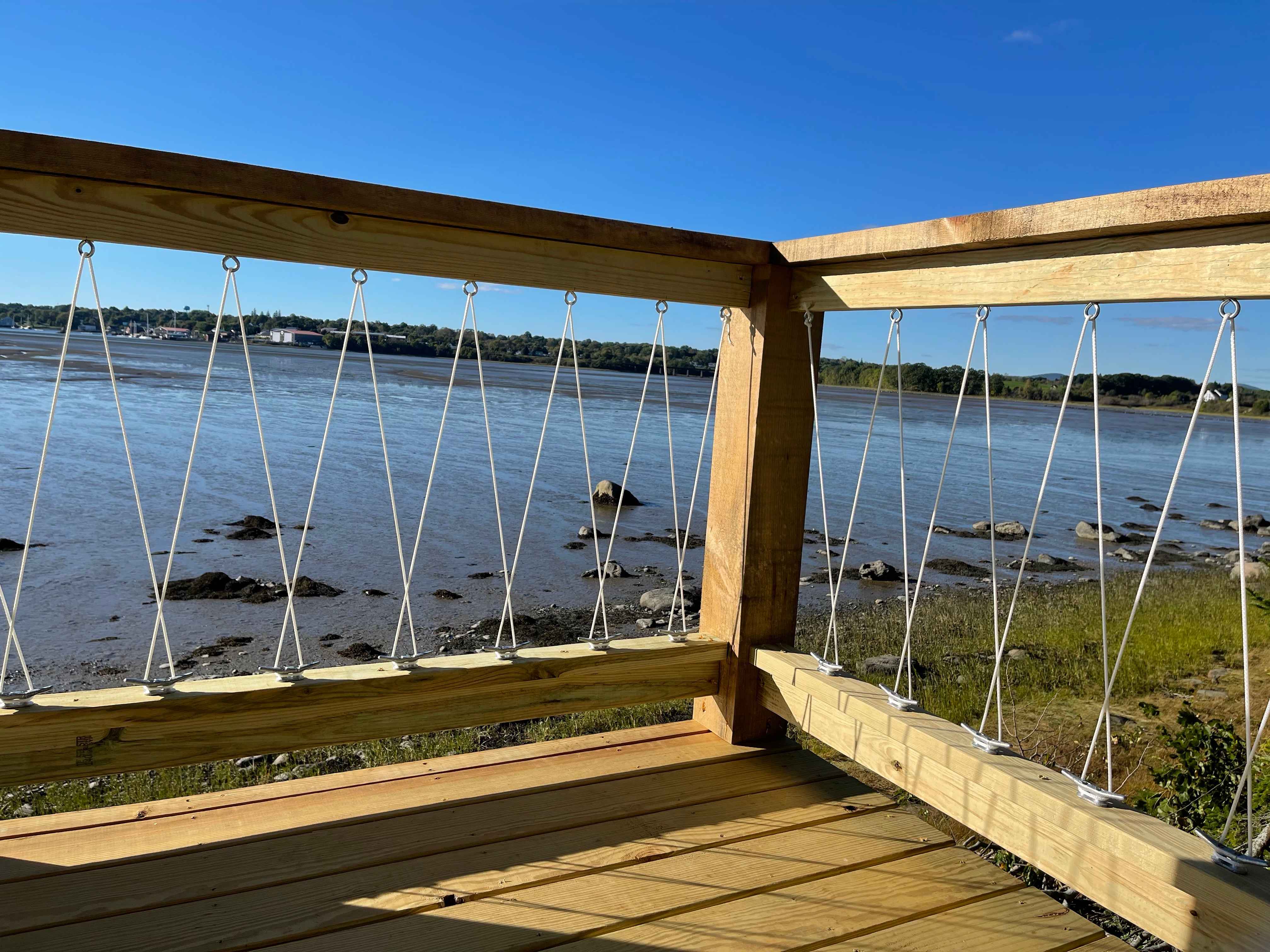 Deck overlooking water