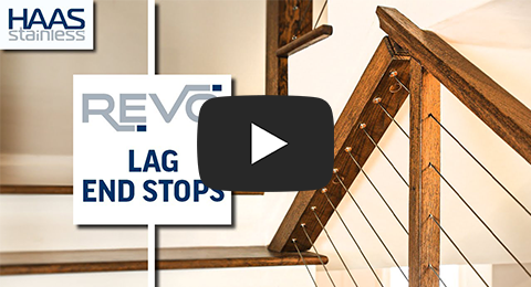 Lag End Stops | HAAS REVO Cable Railing Components Installation