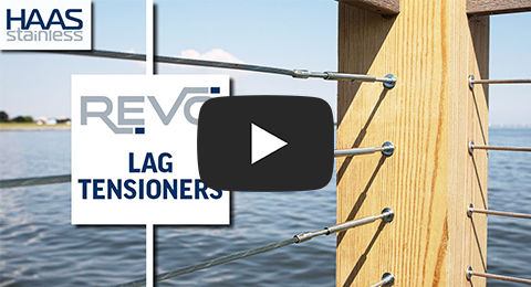 Lag Tensioners | HAAS REVO Cable Railing Components Installation