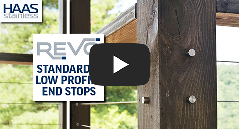 Standard and Low-Profile End Stops | HAAS REVO Cable Railing Components Installation