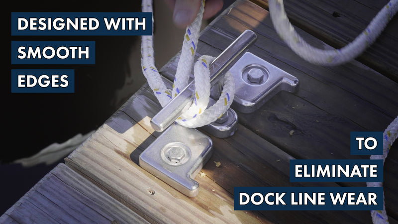 Ropeze Flip Up Cleat has smooth edges to eliminate chafing and dock line wear