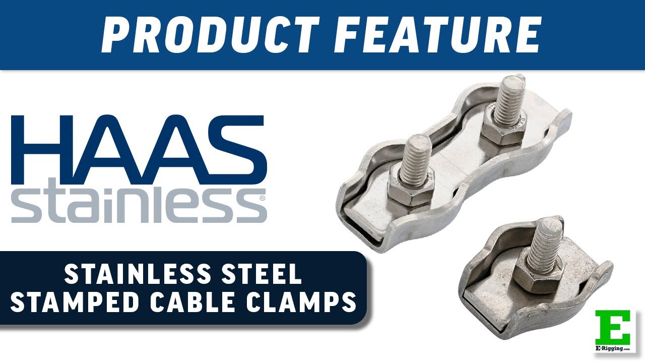 HAAS Stainless Steel Stamped Cable Clamps | E-Rigging Products
