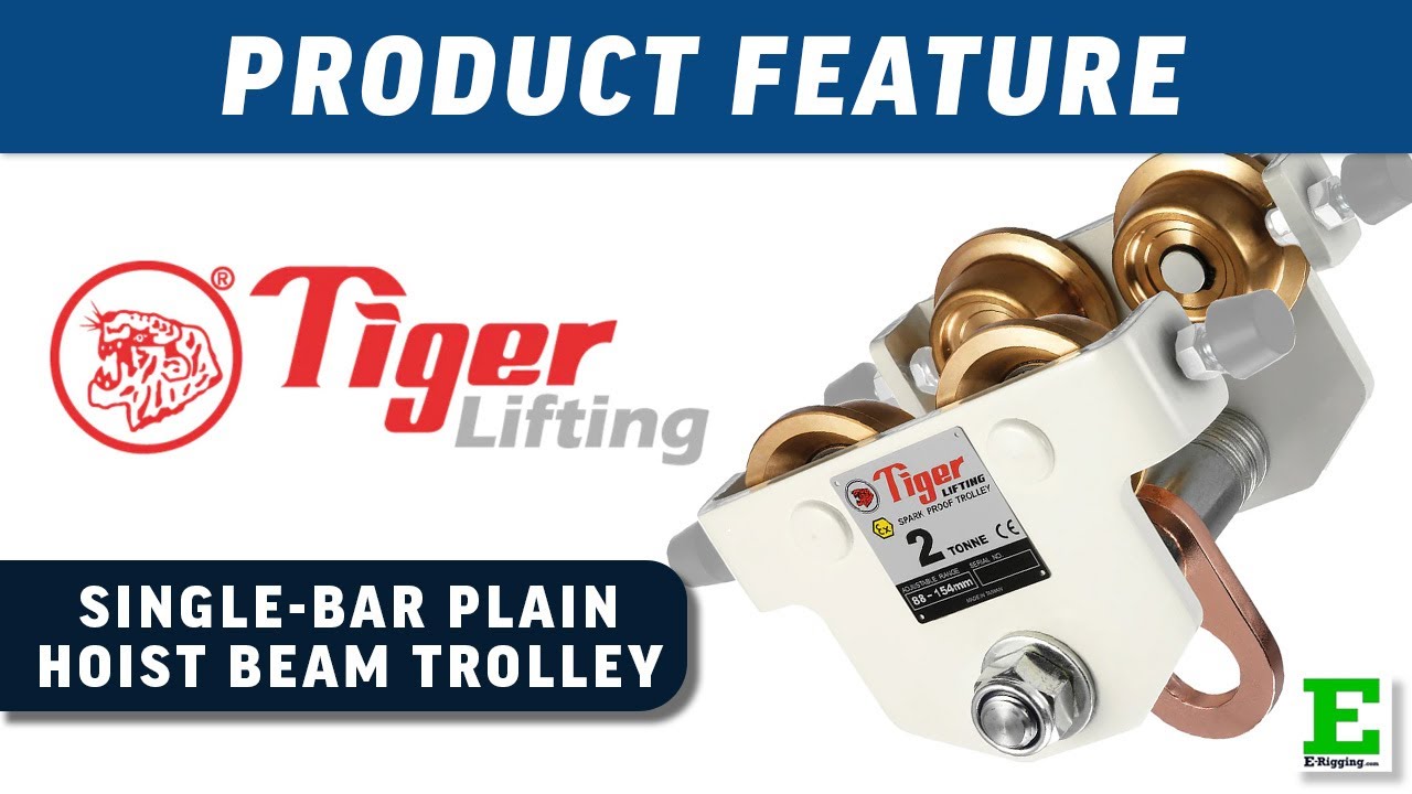 Tiger Lifting Single Bar Plain Hoist Beam Trolleys | E-Rigging Products